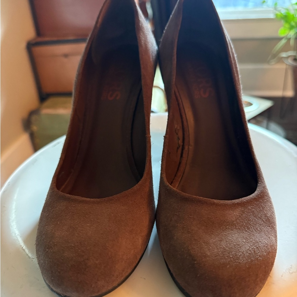 Vintage Michael Kors Chocolate Suede Wedges sz 8.5